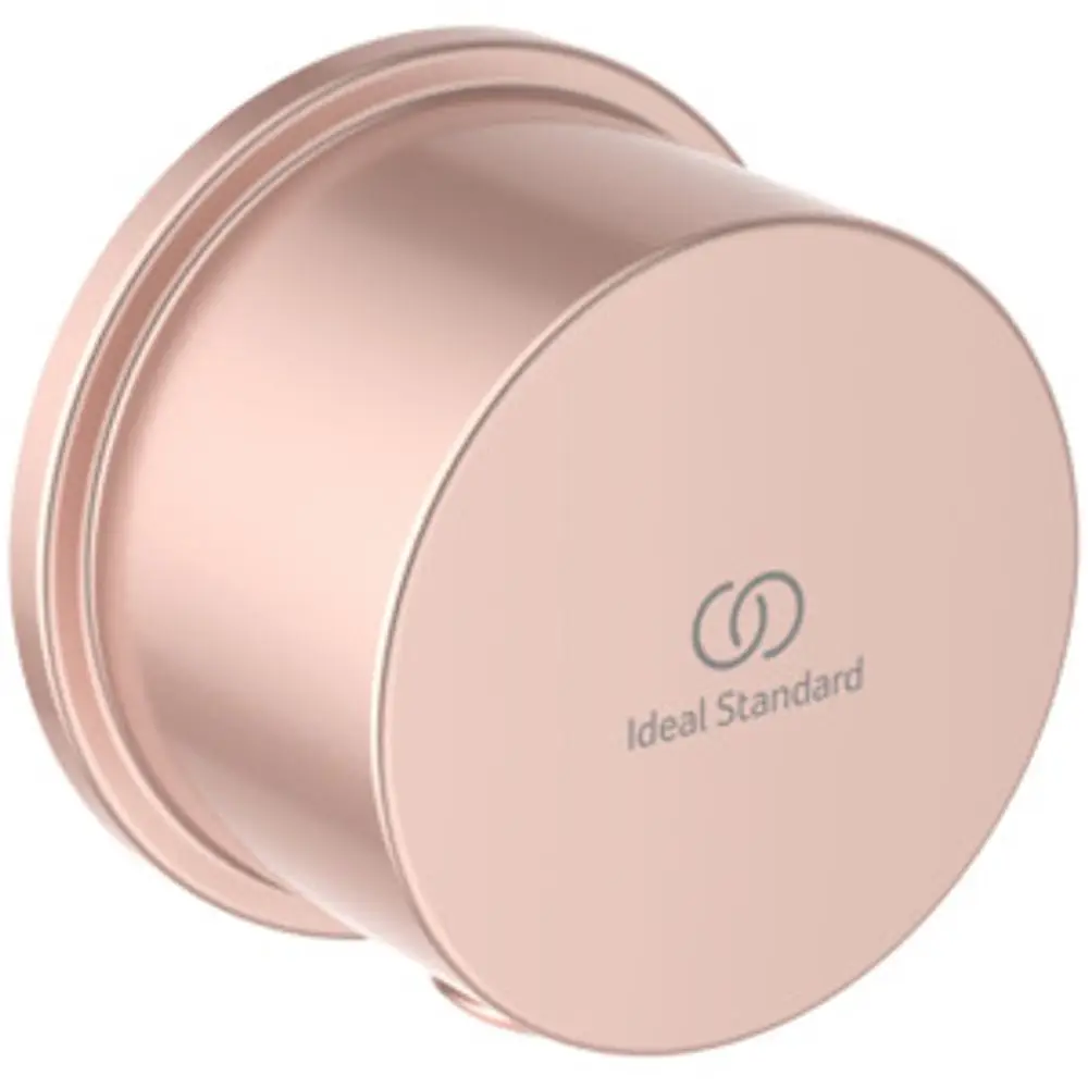Runder Wandanschlussbogen in Rosé von Ideal Standard, geeignet für einen Brauseschlauch mit G1/2-Anschluss.